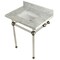 Kingston Brass 30X22 Marble Vanity Top W/ Acrylic Feet Combo, Marble/Nickel KVPB30MASQ8 - alternate 1